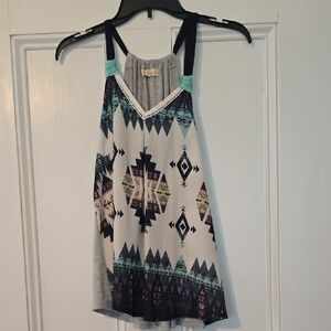 Tribal Print Sleeveless Top